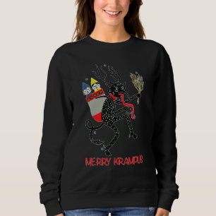 Merry Krampus Horror Krampus Devil Caught Naughty Sweatshirt