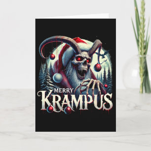 Merry Krampus Krampus Is Coming To Town Horror Chr Card