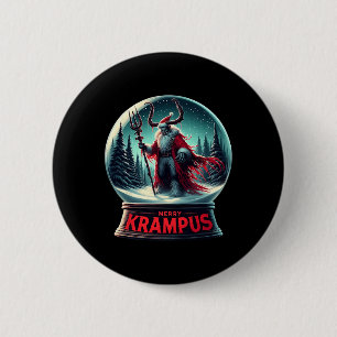 Merry Krampus Krampus Is Coming To Town Xmas Horro 6 Cm Round Badge