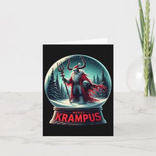 Merry Krampus Krampus Is Coming To Town Xmas Horro Card