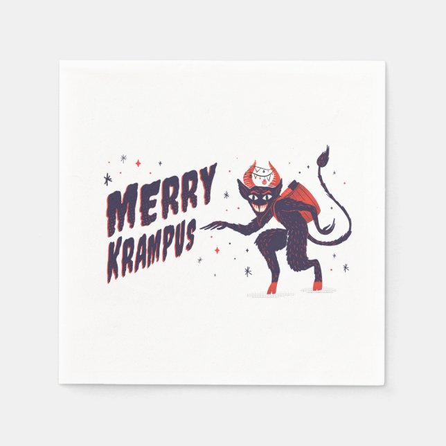 Merry Krampus Napkin (Front)