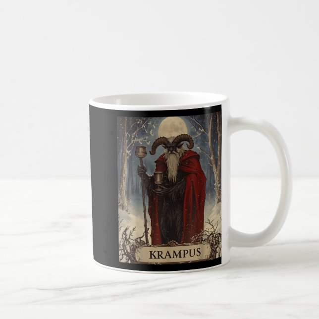 Merry Krampus Pajama Funny Christmas Horror Ugly S Coffee Mug (Right)