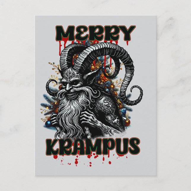 Merry Krampus Postcard (Front)
