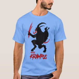 Merry Krampus Scary Blood Christmas Devil T-Shirt