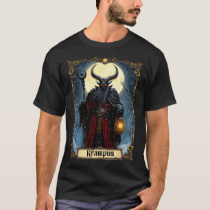 Merry Krampus Tarot Card Christmas Horror Ugly Swe T-Shirt
