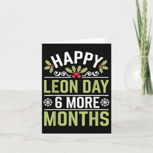Merry Leon Day Noel Backwards Funny Christmas Coun Card