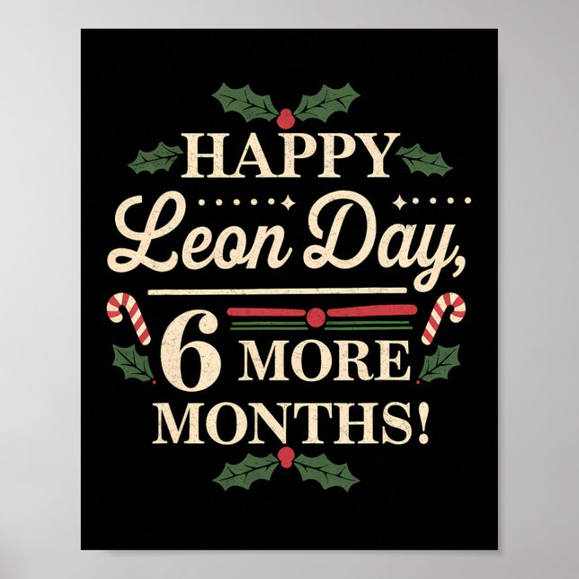Merry Leon Day Noel Ckwards Funny Christmas Countd Poster (Front)