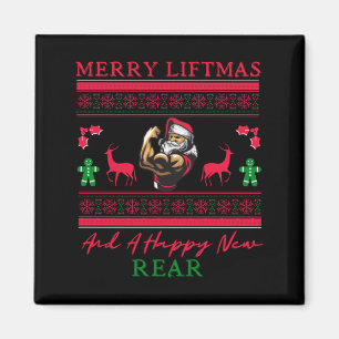 Merry Liftmas And A Happy New Rear Ugly Xmas Gym W Magnet