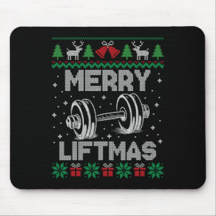Merry Liftmas Funny Christmas Gym Workout Fitness  Mouse Pad