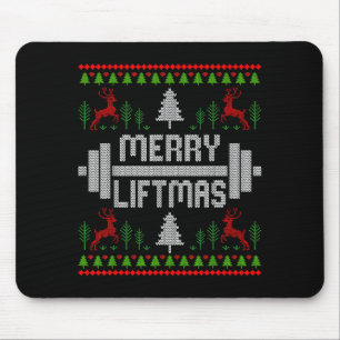 Merry Liftmas - Trainer Ugly Style Christmas Mouse Pad