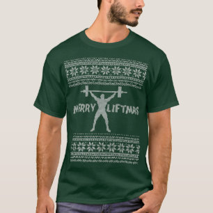 Merry Liftmas Ugly Christmas Sweater Gym Workout P