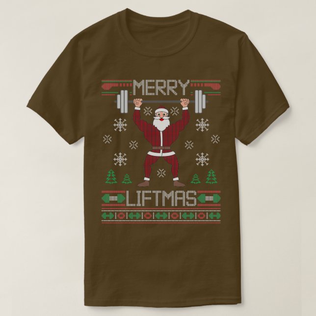 Merry Liftmas Ugly Christmas Sweater Workout  (Design Front)
