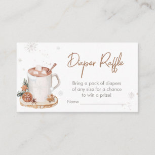 Merry Little Baby is Brewing Diaper Raffle Enclosure Card