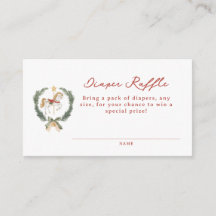 Merry Little Baby Shower Diaper Raffle