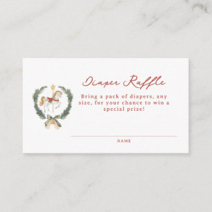 Merry Little Baby Shower Diaper Raffle Enclosure Card