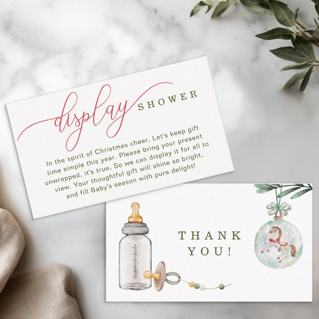 Merry Little Baby Shower Display Shower Card (Display Shower Card)