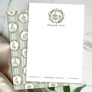 Merry Little Baby Shower Flat Thank You Card