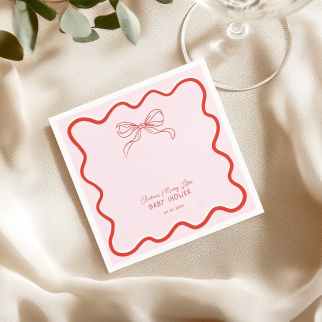 Merry Little Baby Shower Hand Drawn Christmas Napkin (Creator Uploaded)