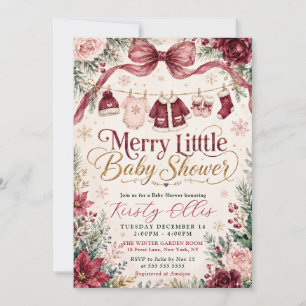 Merry Little Baby Shower Invitation