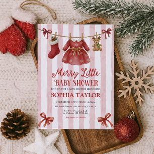 Merry Little Baby Shower Invitation