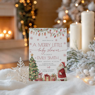 Merry Little Baby Shower Invite