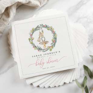 Merry Little Baby Shower Luncheon Napkins