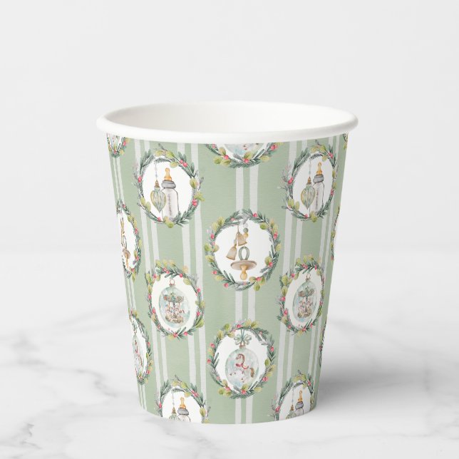 Merry Little Baby Shower Paper Cups – Pattern (Front)