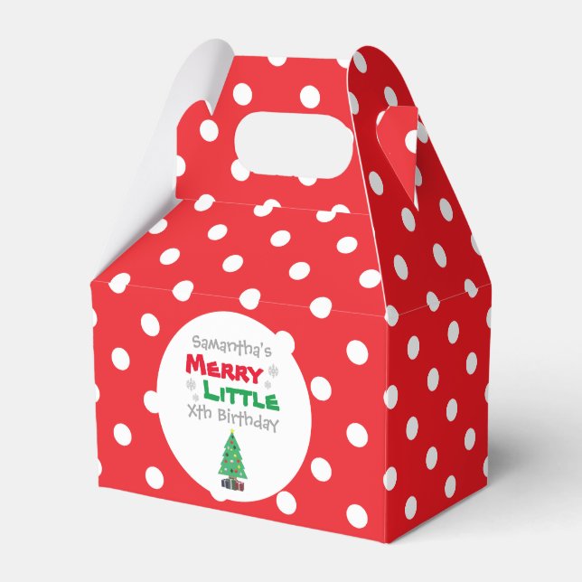 Merry Little Birthday Favour Box (Front Side)