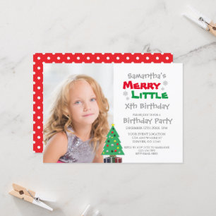 Merry Little Birthday Invitation
