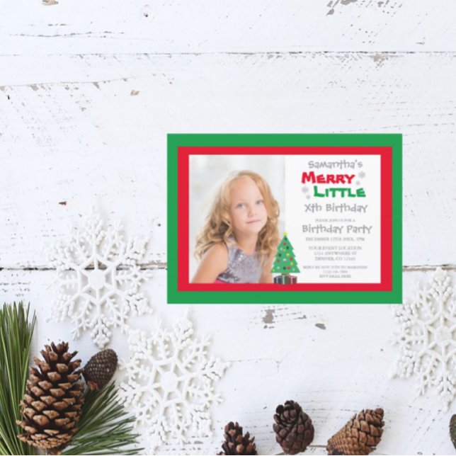 Merry Little Birthday Invitation (Creator Uploaded)