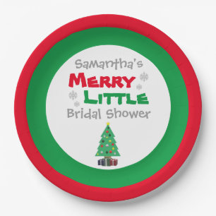 Merry Little Bridal Shower Paper Plate