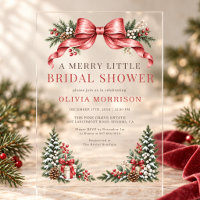 Merry Little Bridal Shower Red Bow