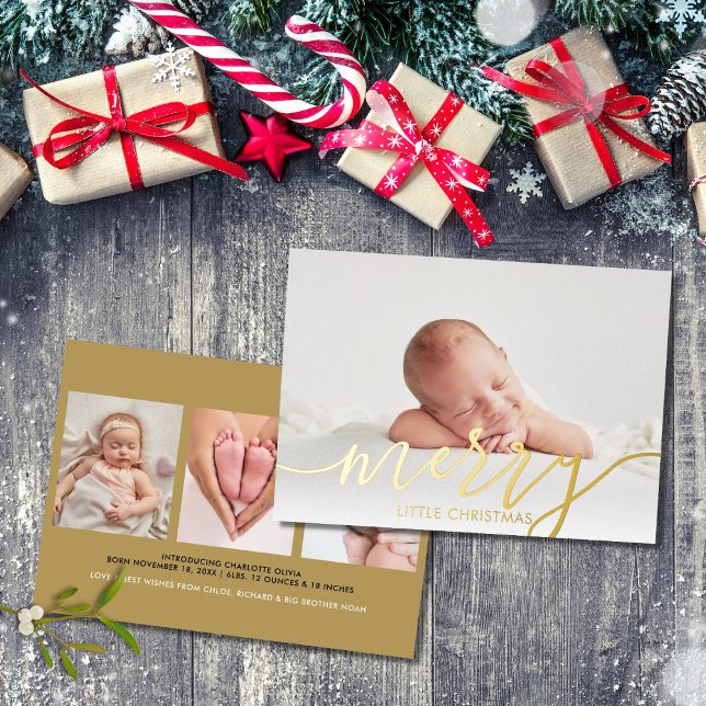 Merry Little Christmas 4 Photos Baby Birth Gold (Creator Uploaded)
