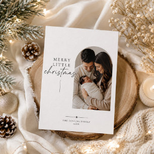 Merry Little Christmas Arch Family Photo Holiday Card
