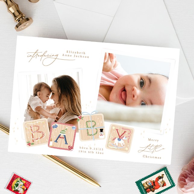 Merry Little Christmas Baby Birth Announcement (Creator Uploaded)