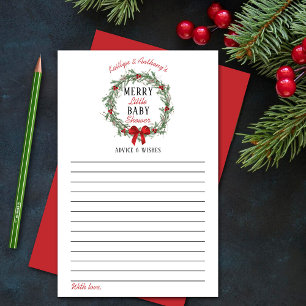 Merry Little Christmas Baby Shower Advice & Wishes