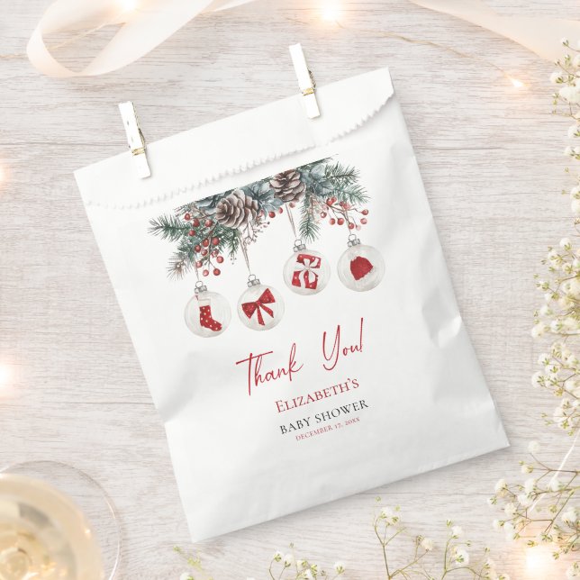 Merry Little Christmas Baby Shower Favour Bags (Clipped)