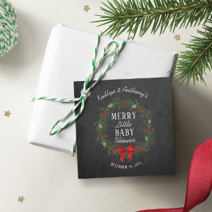 Merry Little Christmas Baby Shower Favour Tags