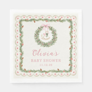 Merry Little Christmas Baby Shower Napkins