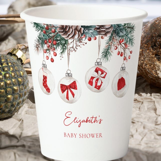 Merry Little Christmas Baby Shower  Paper Cups (Creator Uploaded)