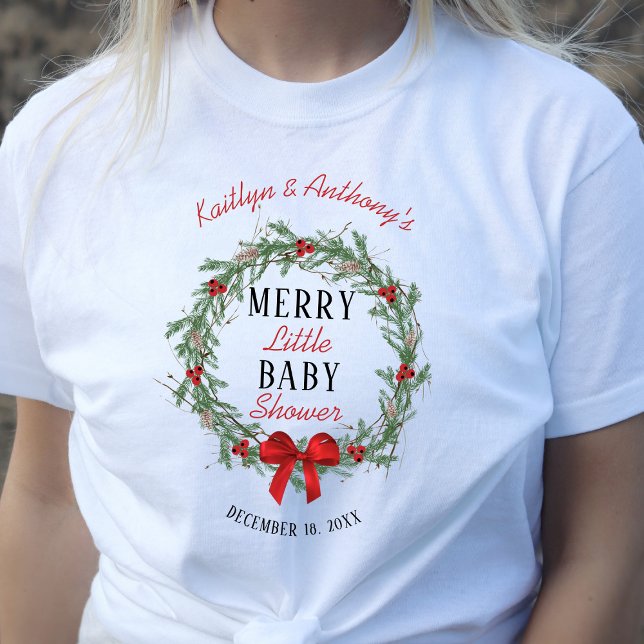 Merry Little Christmas Baby Shower T-Shirt (Creator Uploaded)