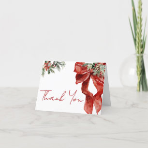 Merry Little Christmas Baby Shower Thank You Card