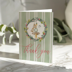 Merry Little Christmas Baby Shower Thank You Card