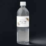 Merry Little Christmas Baby Shower Water Bottle Label<br><div class="desc">Rustic winter baby shower water bottle label featuring watercolor illustration of Christmas botanicals and spices.</div>