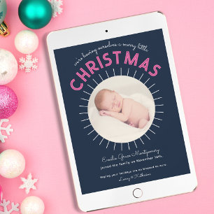 Merry Little Christmas Birth Announcement