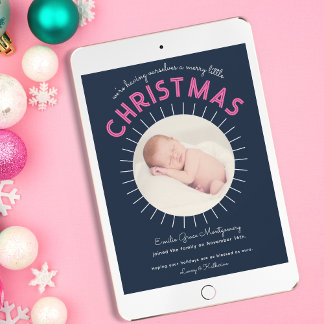 Merry Little Christmas Birth Announcement