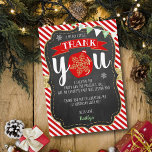 Merry Little Christmas Birthday Thank You Card<br><div class="desc">Say thank you in style with these trendy birthday thank you cards. The template wording is easy to personalise and your family and friends will be thrilled when they receive these fabulous thank yous.</div>