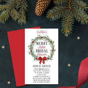 Merry Little Christmas Bridal Display Shower Enclosure Card
