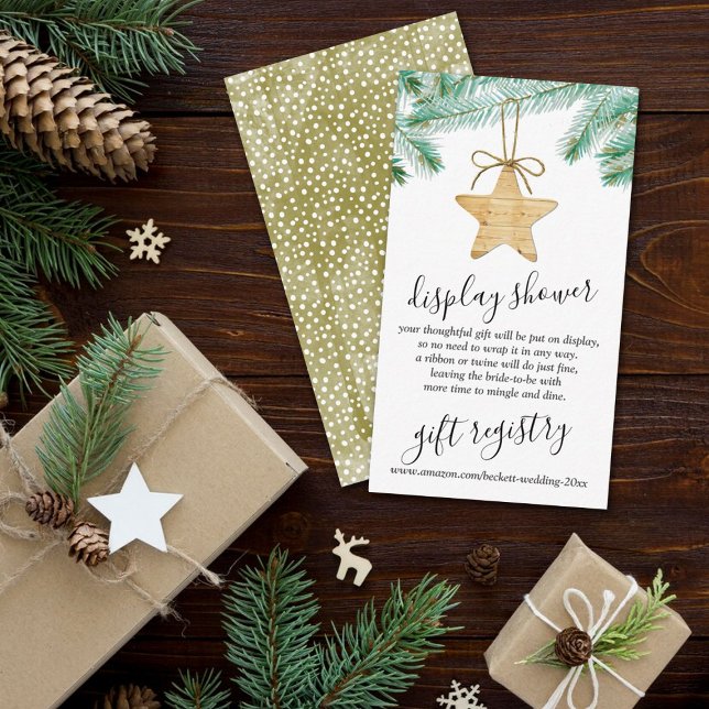 Merry Little Christmas Bridal Shower Enclosure Card (Creator Uploaded)