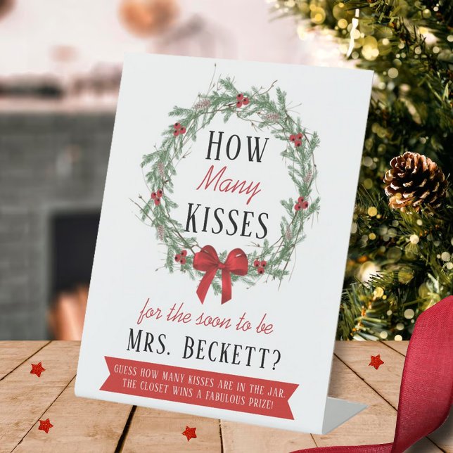 Merry Little Christmas Bridal Shower Game Pedestal Sign (Creator Uploaded)